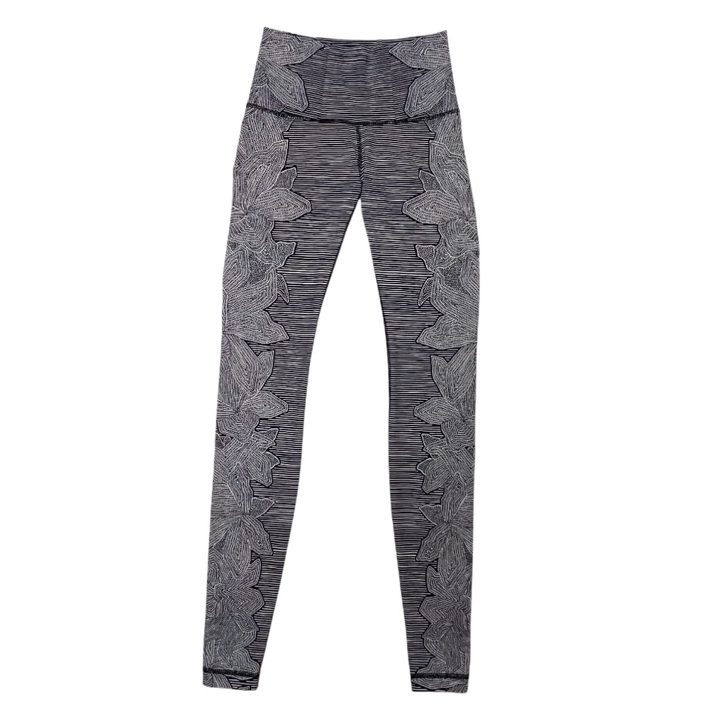 Lululemon Wunder Under Black and White High Rise Pant 28 - Picture 3 of 9